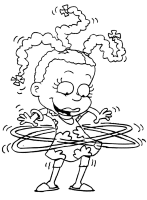 A coloring page of the rugrats